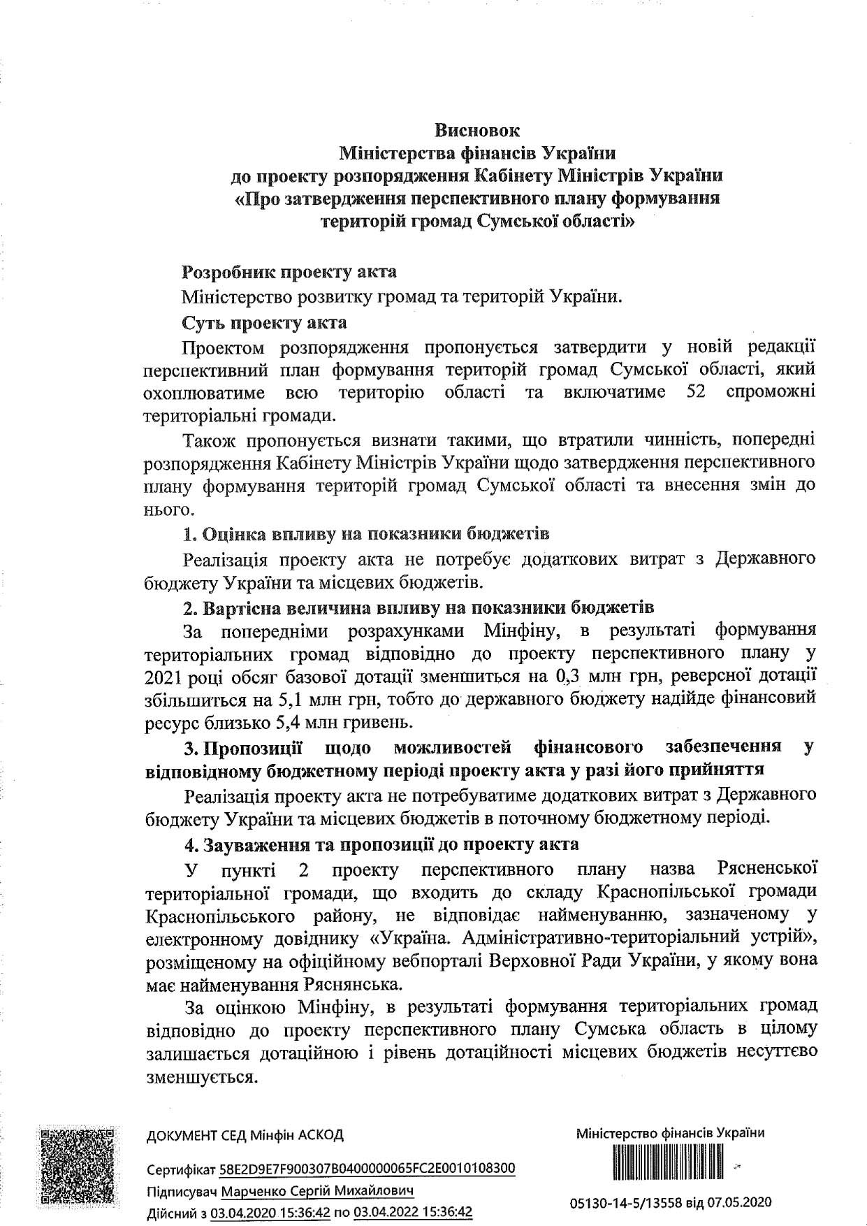 visnovok minfinu 1